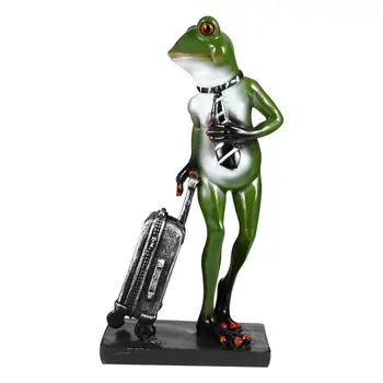 

1pc Resin Frogs Crafts Figurines Ornament Desktop Decoration Craft Tabletop Adornment For Home