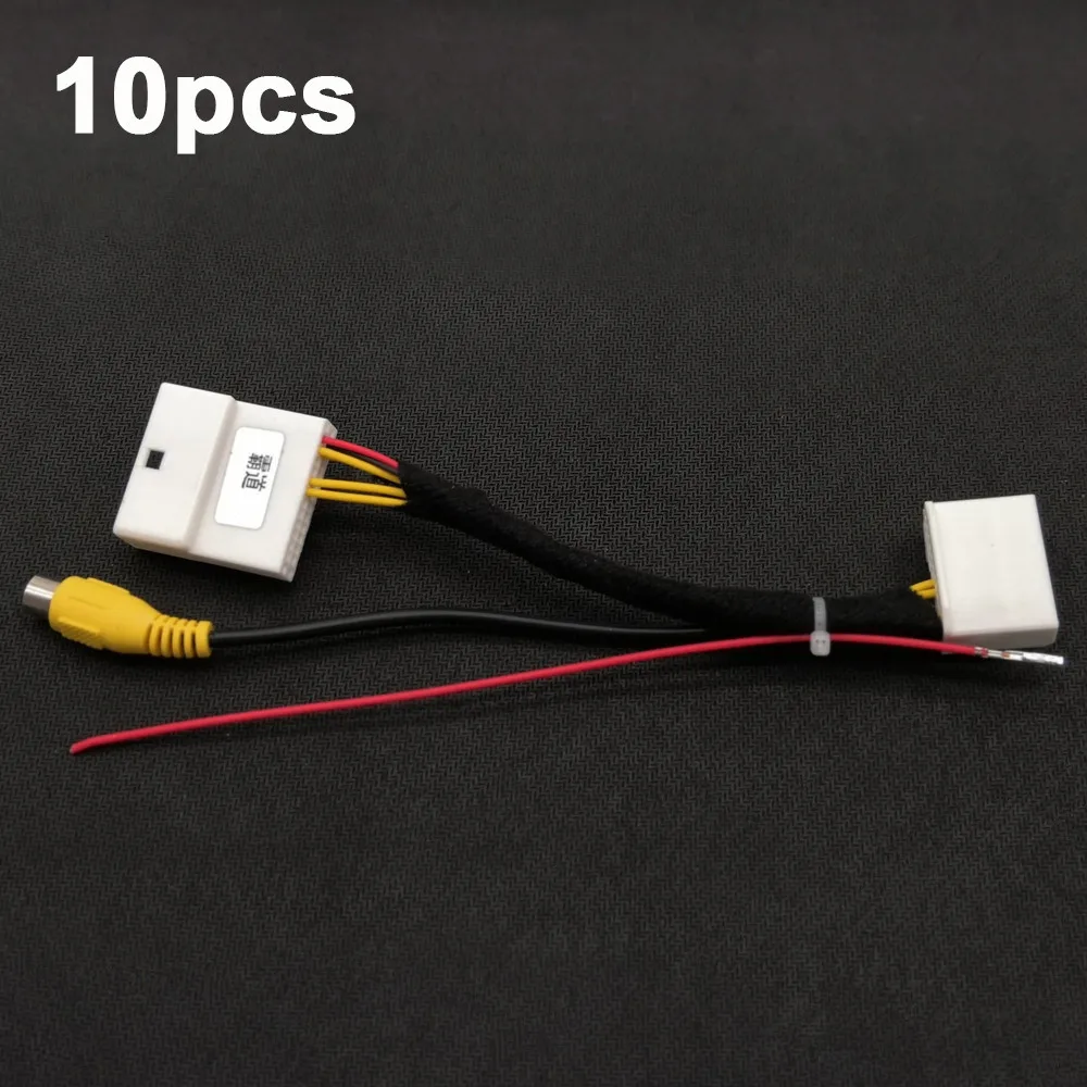 YIFOUM 10 шт. 24Pin видео вход переключатель Обратный камера RCA Кабель-адаптер для Toyota Highlander Crown Land Cruiser Prado