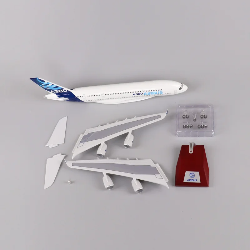 46 см только A380 самолет China Southern Airlines собран Сияющий шкив+ пассажирский самолет База 1: 160 модель унисекс сделано в Чи