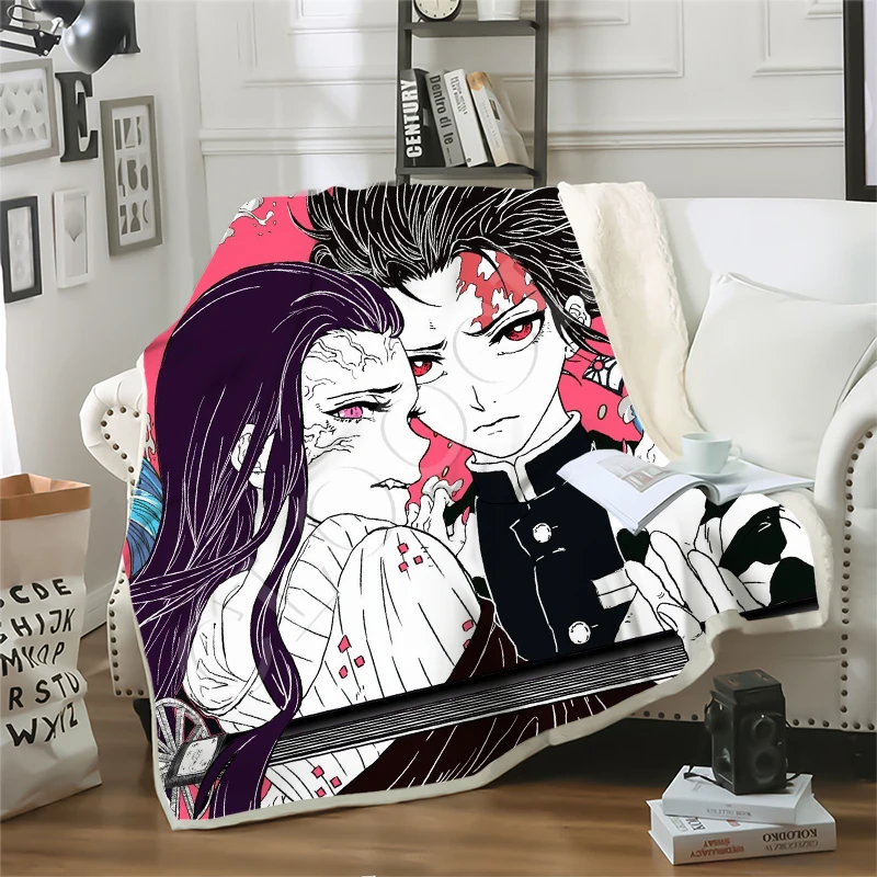 Одеяла из аниме рассекающий демонов Kimetsu No Yaiba мужские модные одеяла с 3D принтом