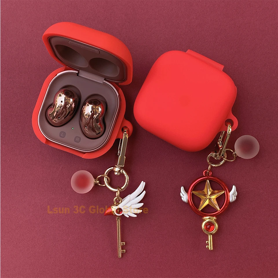 

Luxury Girl Cover for Samsung Galaxy Buds Live 2020 Case Wireless Bluetooth Earphone Shockproof Portable Silicon Case Box Decor
