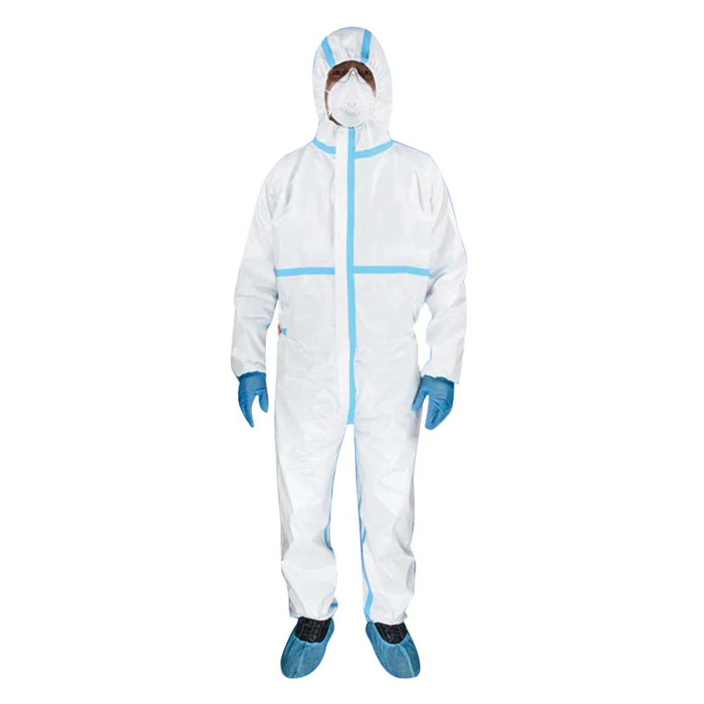 

High Antibacterial Reusable Men Women Hooded Safety Clothing Labor Protection Breathable Protective Coverall