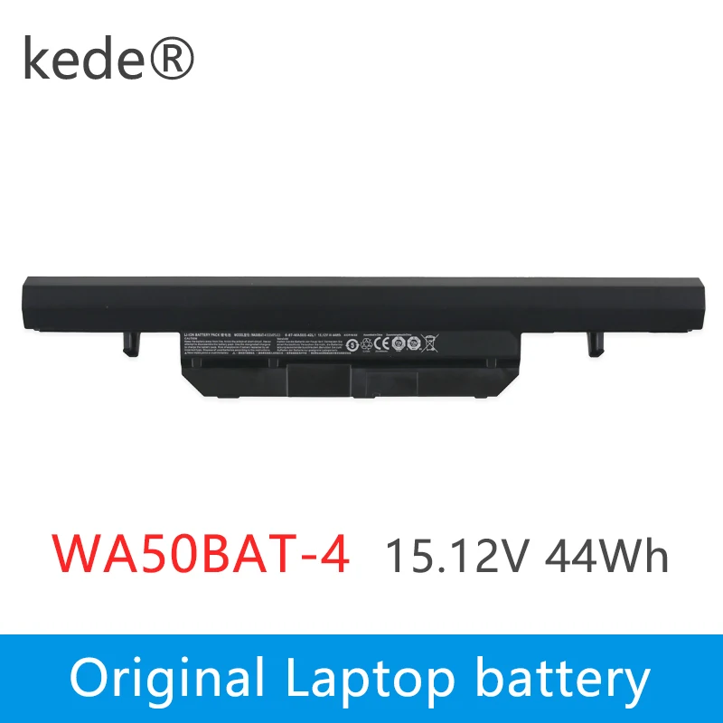 kede 15.12V 44wh Original Laptop Battery For Clevo WA50BAT-4 4ICR18/65 6-87-WA50S-42L 6-87-WA50S 6-87-WA5RS