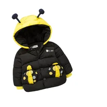 PatPat форма божьей коровки с капюшоном, стеганое пальто, кнопка для детской одежды, застежка спереди, зимнее хлопковое пальто с длинными рукавами для отдыха, 9-12 месяцев