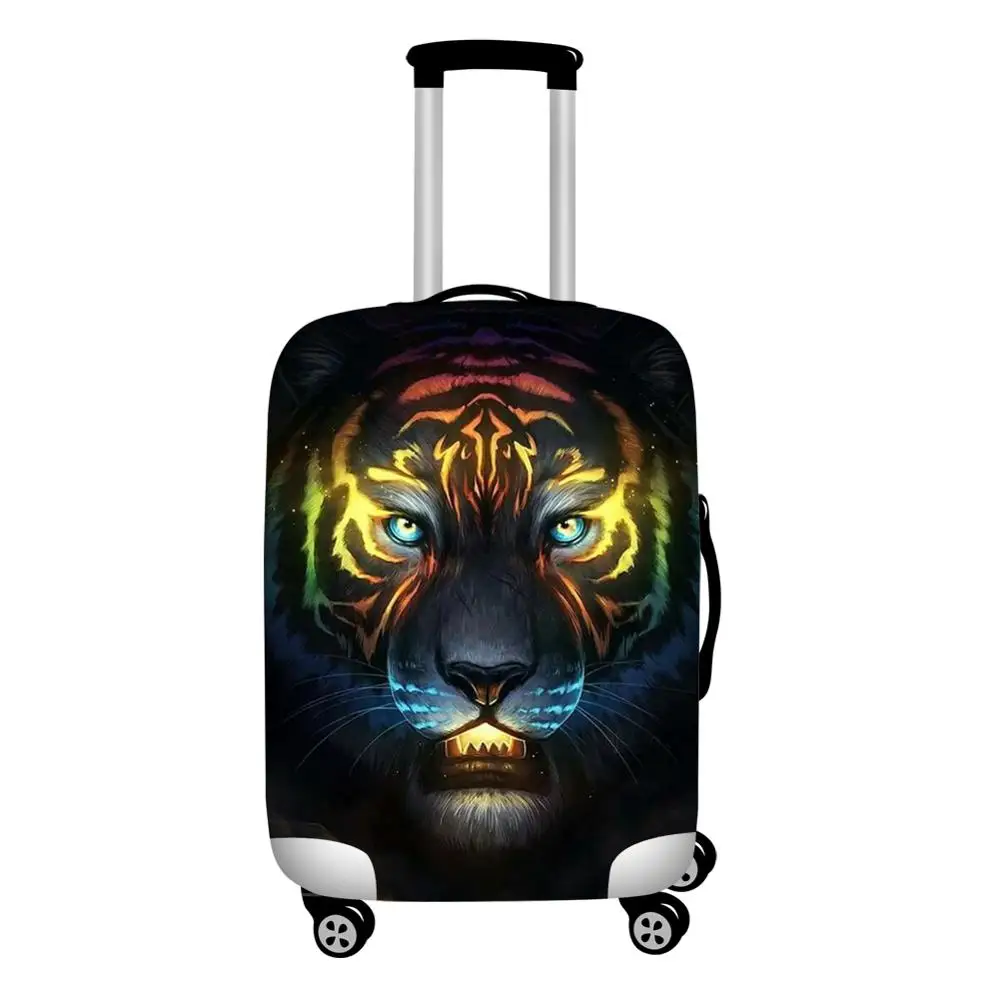 Эластичный Защитный чехол с принтом льва для багажа 18 ''-32'', чемодан на колесиках, защита от пыли, багажная тележка, чехол для путешествий, аксессуары - Цвет: YY1011