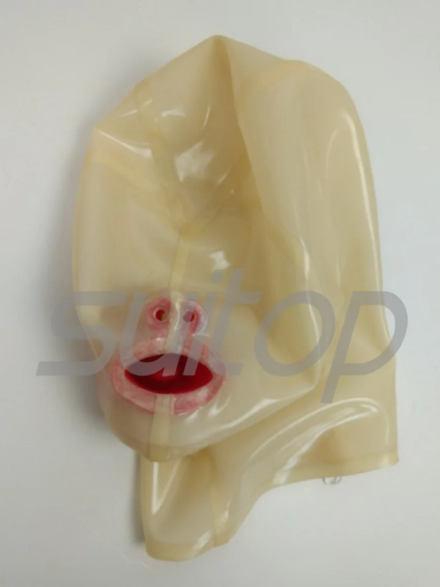 Dairy products Digestive organ I read a book New Suitop Attached Mouthpiece And Nose Tube Transparent Adults' Latex Hood  Bdsm Made Of 0.4mm Thickness Natural Latex Materials - Masks & Eyewear -  AliExpress