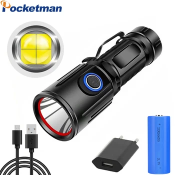 

XHP50 high power glare flashlight USB charging power display P50 small steel gun strong photoelectric torch
