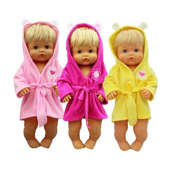 

2019 New bathrobe doll Clothes Fit 42cm Nenuco Doll Nenuco su Hermanita Doll Accessories