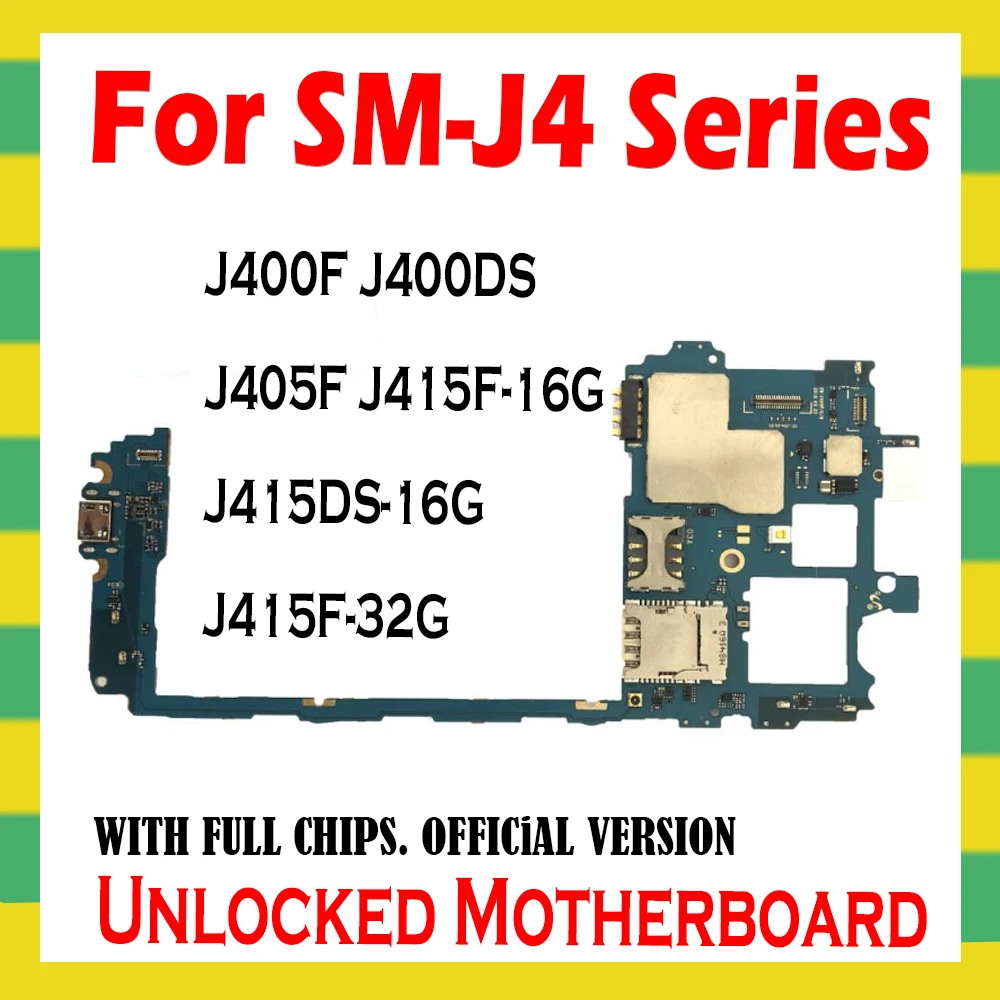 16GB 32GB Unlocked Logic Board for Samsung J4 J400F J400DS J415F J415DS Motherboard Full Function Mainboard Europe Vers | Мобильные