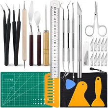 28 stücke Präzision Handwerk Werkzeuge Vinyl Jäten Werkzeuge Kit Für Jäten Silhouetten Cameos Sammelalbum Kunst Arbeit Schneiden Hobby Scrapbooking