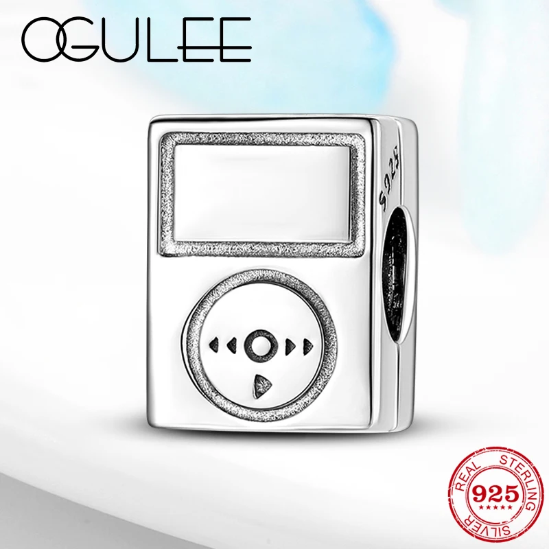 

Real 925 Sterling Silver MP3 shape Beads Jewerly Making Accessories fit Original Pandora Charm Bracelets Bangles Jewellery