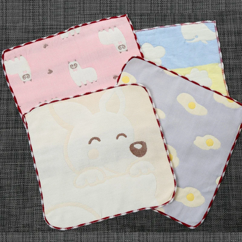 Six-layer Pure Cotton Gauze Kerchief Bibs Cotton Baby Small Tower Handkerchief Kindergarten Baby Sh