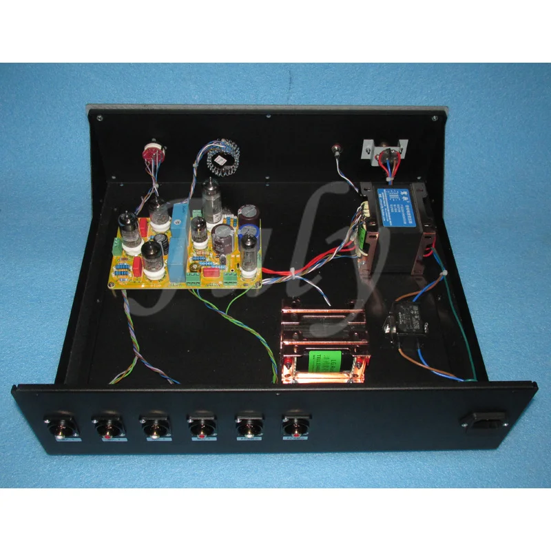 

6N3 усиление 6C16 катодный выход двухканальный Предварительный усилитель, Регулируемый источник питания, усиление около 8 раз