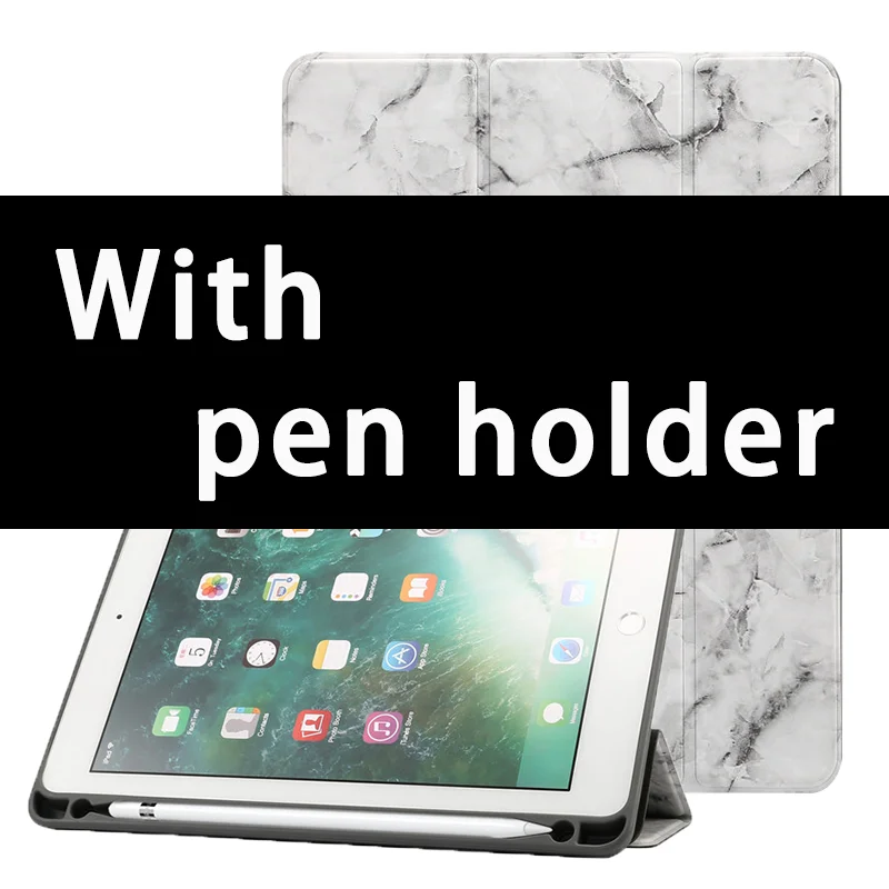 Для iPad Pro 10,5 чехол /iPad Air чехол, мягкий чехол из искусственной кожи с подставкой для iPad Air 3 Чехол Funda с держателем для ручки - Цвет: black