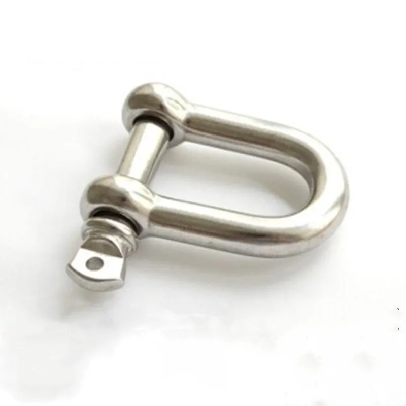 2PCS 304 Stainless Steel D-type Shackle Bow U-type High-Strength Lifting Ring Buckle Connection Fixed Chain M4 M5 M6 M8 M10