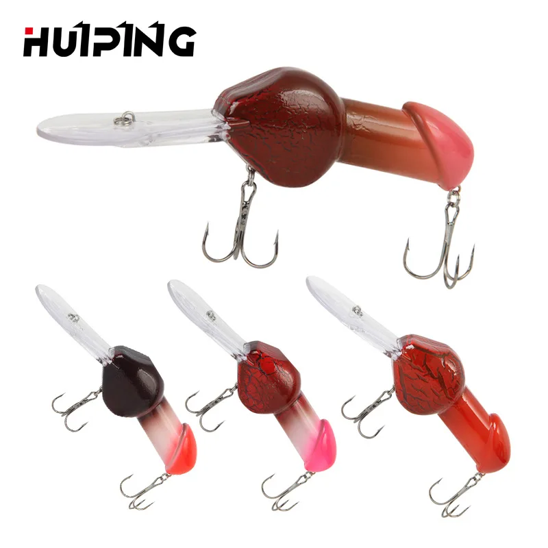 New Model Fishing Lure Minnow 13.5cm/27g 3D Eyes Penis Swim Funny Rattle Crankbait Spinner Bass With Hook Live Bait | Спорт и