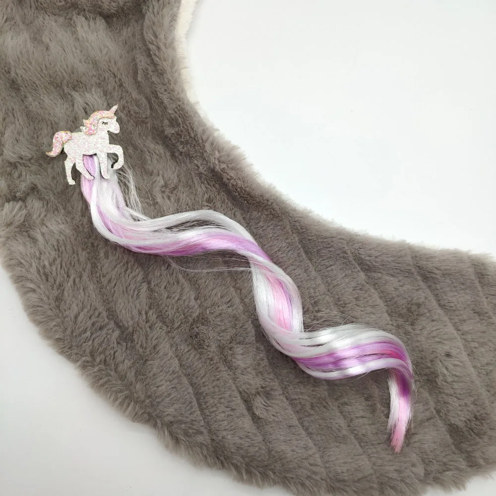 8 New Girls Lovely Gradient Colorful Unicorn Wigs Hairpins Princess Hair Ornament Headband Hair Clips Barrettes Kids Hair Accessor - Цвет: 8