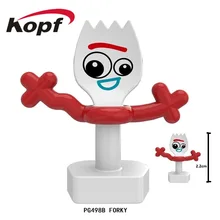 10 шт. строительные блоки История игрушек 4 кирпича форки Вуди из мультфильма Джесси Базз Лайтер фигурки для детей развивающие игрушки PG498B