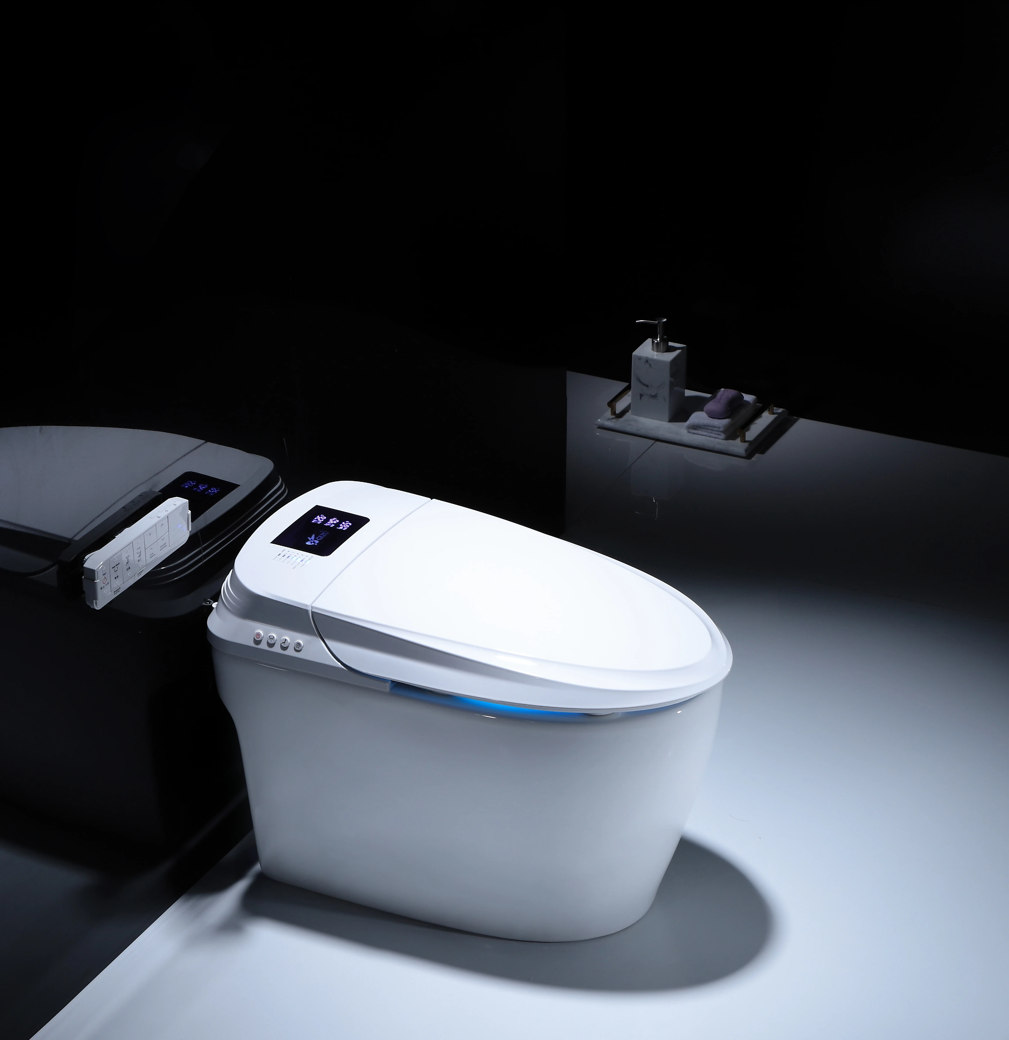 Slimme Wc bril Elektronische Bidet Schoon Droog Seat Wc Intelligente Wc Seat Led Licht Wc Keramische Sanitaire Wc|Toiletten| AliExpress