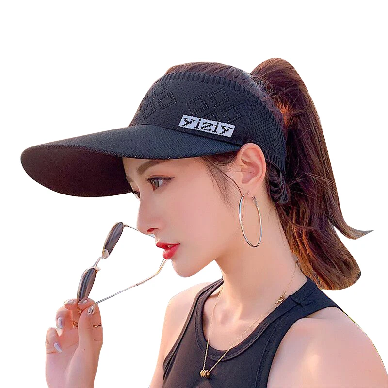 2022 Spring Summer Sun Visor Hats Wide Brim Women's Outdoor Beach Protection Caps Empty Top New | Аксессуары для одежды
