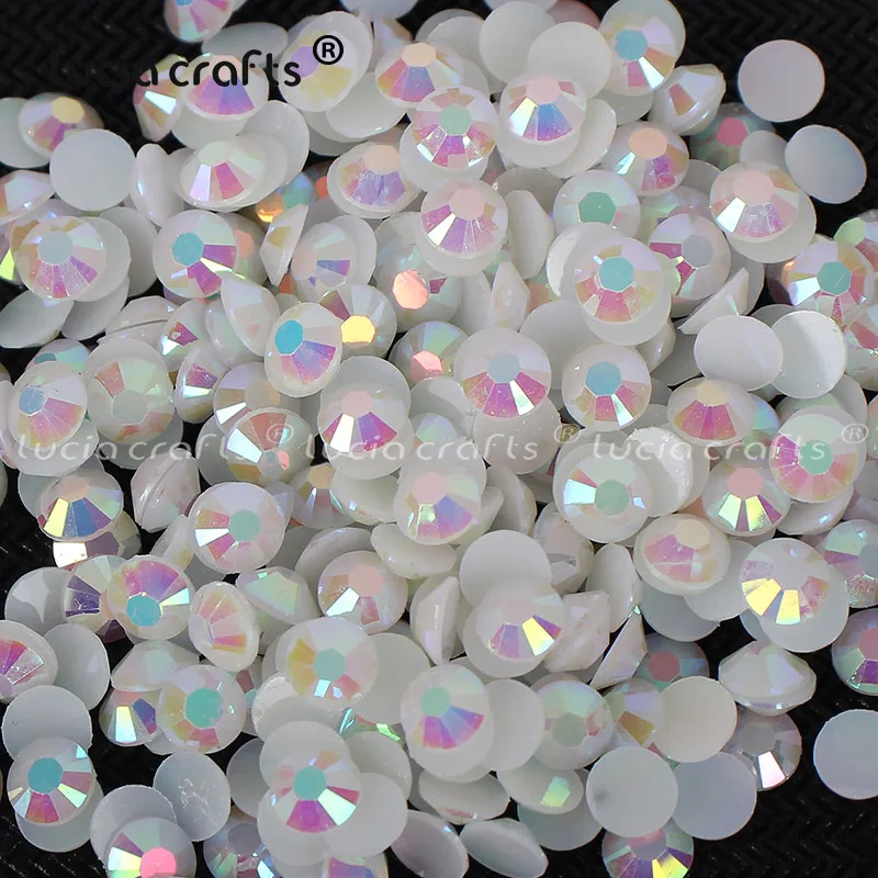 Lucia crafts 500 шт/1000 шт 5 мм AB FlatBack ИМИТИРОВАННАЯ Конфета из смолы Стразы Мобильный телефон DIY дизайн ногтей G0307