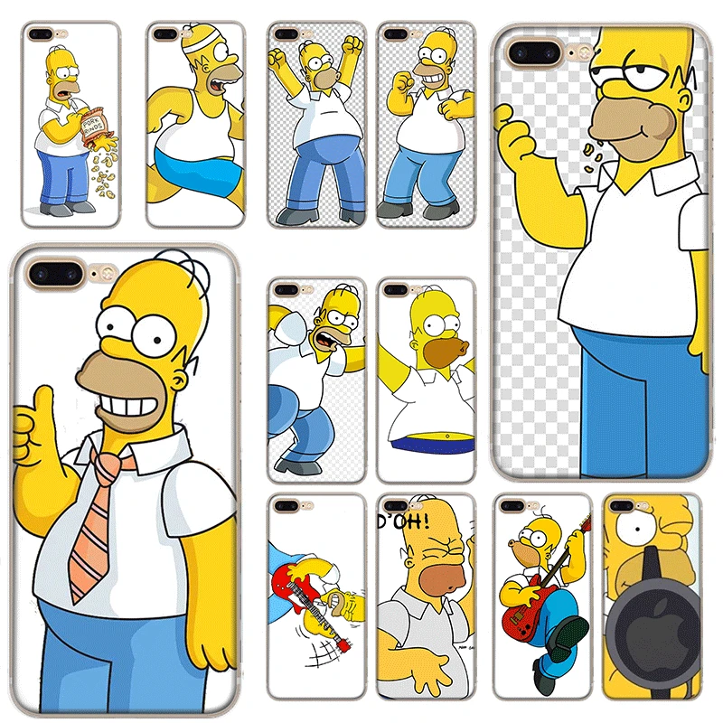 Чехол для мобильного телефона TPU iPhone 11 Pro XR X XS Max 7 8 6 6S Plus 5 5s SE чехол Homer J. Симпсон |