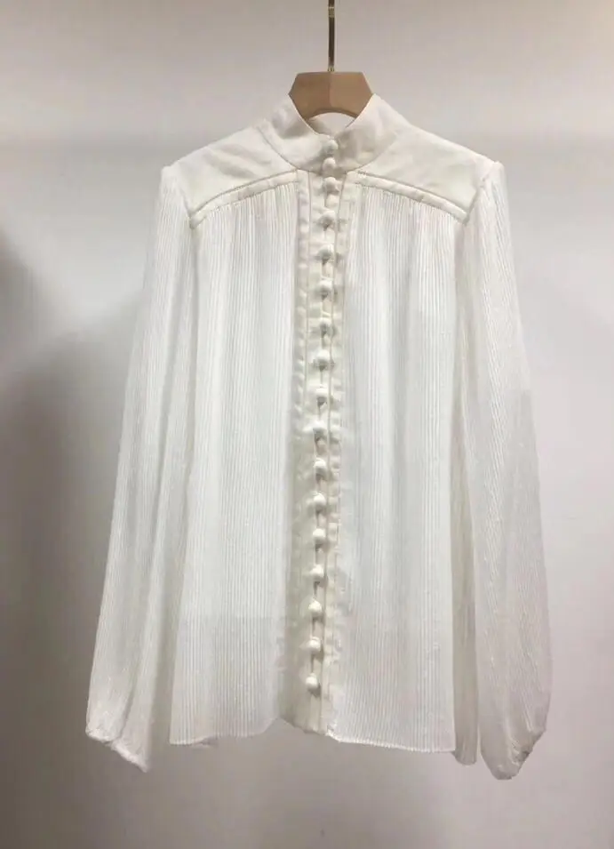 

2019 new ladies fashion long-sleeved sexy folding shirt 0919