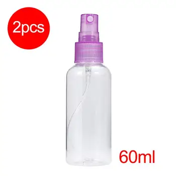 

2pcs 60ml Transparent Empty Perfume Sanitizer Portable Small Makeup Face Lotion Atomizer Sample Bottle Cosmetic Makeup Tools