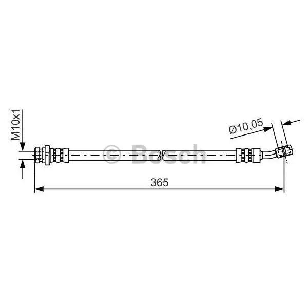 Шланг тормозной зад. Hyundai Tucson all 04 L 365 с ABS BOSCH 198