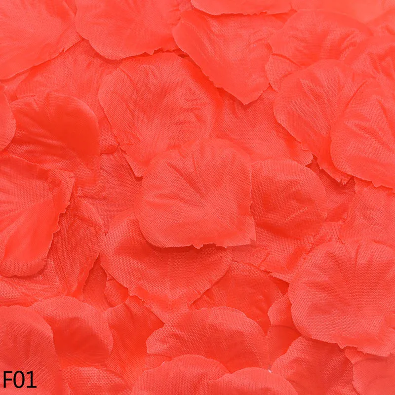 F01-500pcs 500 шт искусственный цветок, шелковые лепестки роз для свадьбы, помолвки, Дня Святого Валентина, свадьбы, дня рождения, украшения, искусственный цветок - Цвет: F01-500pcs