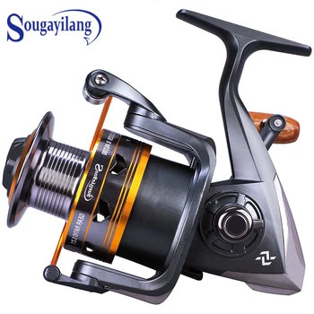 

Sougayilang Spinning Fishing Reel 11BBSpinning Reel 5.2:1 /5.1:1Gear Ratio Right Left Hand Interchangeable Fishing Wheel