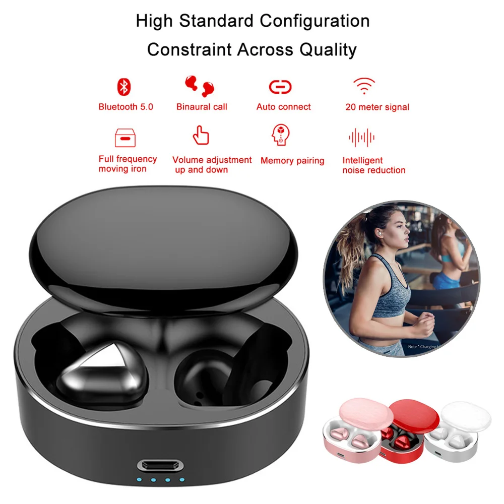 T50 Bluetooth 5,0 стерео 6D шумоподавление вкладыши Беспроводная гарнитура наушники