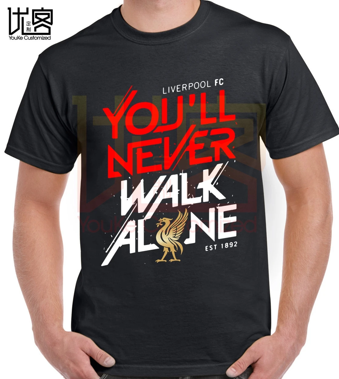 Футболка Liverpool You'll Never Walk Alone популярная футболка футболки с круглым вырезом из