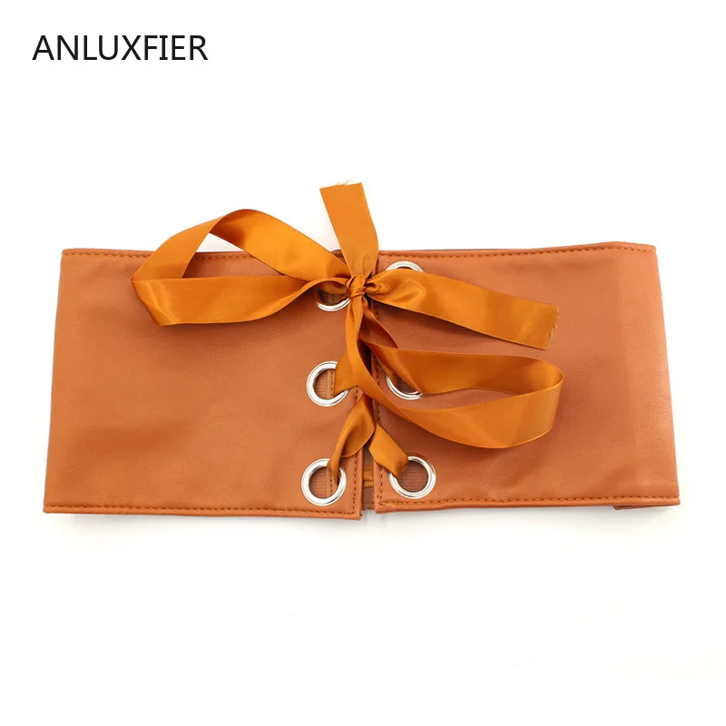 

Ремень H9828 женский кожаный, Модный ультра широкий однотонный Повседневный простой пояс с поясом на резинке