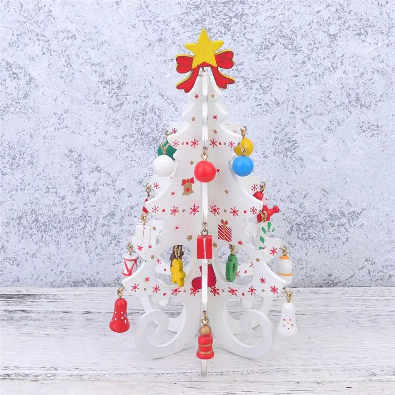 Lovely Christmas Party DIY Christmas Tree Cartoon Kids Craft Xmas Trees Decor for Home Office Ornaments