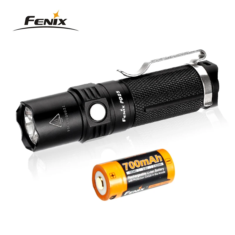 Фонарик Fenix PD25 Cree XP L светодиодный 550 люмен с батареей 700U|Фонарики и осветительные