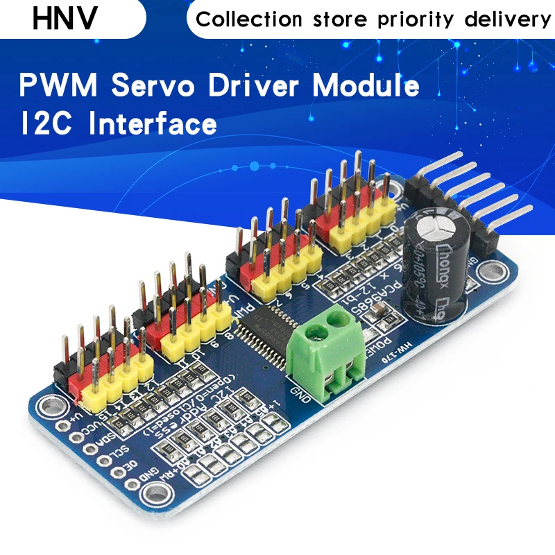 16-канальный 12-битный модуль HNV PWM/Servo Driver-I2C интерфейса PCA9685 защитный Raspberry pi