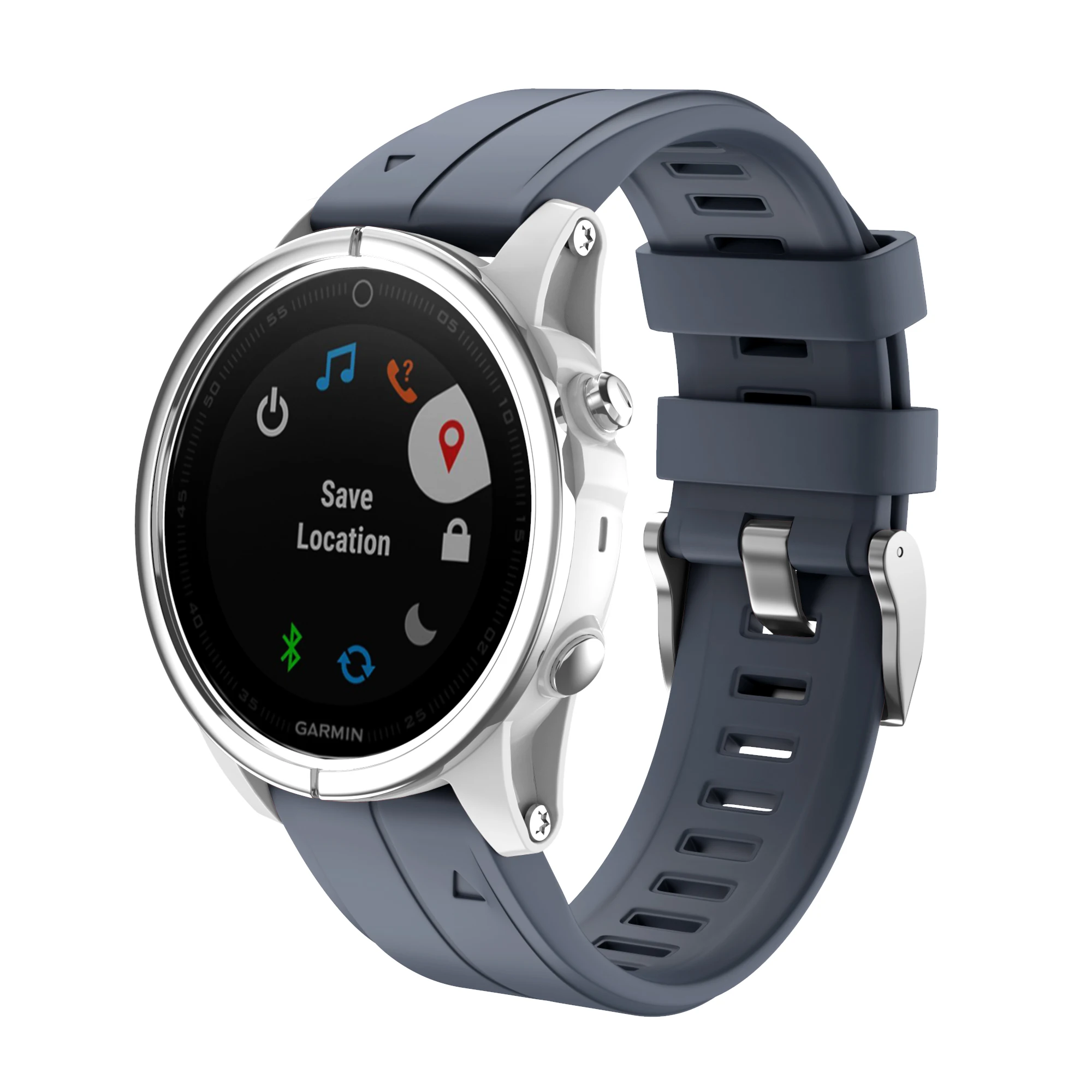 Dark blue Силиконовый ремешок для часов 20 мм с быстроразъемным ремешком для Garmin Fenix 5S plus S60 часы Easyfit наручные часы - Цвет: Dark blue
