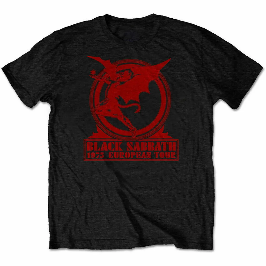 BLACK SABBATH European Tour 75 Mens Tops Tee T Shirt Unisex Official Licensed Merch T-Shirt For Youth Middle-age Old Age |