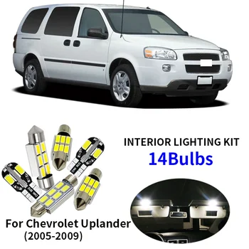 

14x Canbus Error Free LED Interior Light Kit Package for 2005-2009 Chevrolet Uplander Car Accessories Map Dome Trunk License