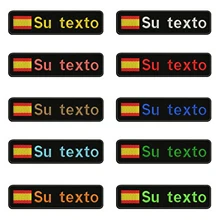 Испанская модель, 10 х2, 5 см, вышивка с именем под заказ, значок в полоску, наклеиваемый утюгом или застежка-липучка, нашивки для рюкзака Испанская модель, 10 х2, 5 см, вышивка с именем под заказ, значок в полоску, наклеиваемый утюгом или застежка-липучка, нашивки для рюкзака