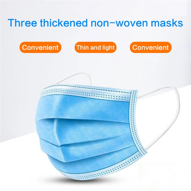 US $7.99  Anti-Dust Mask Disposable Mask Dustproof Earloop Face Mouth Masks Facial Cover Antivirus Masks Faci