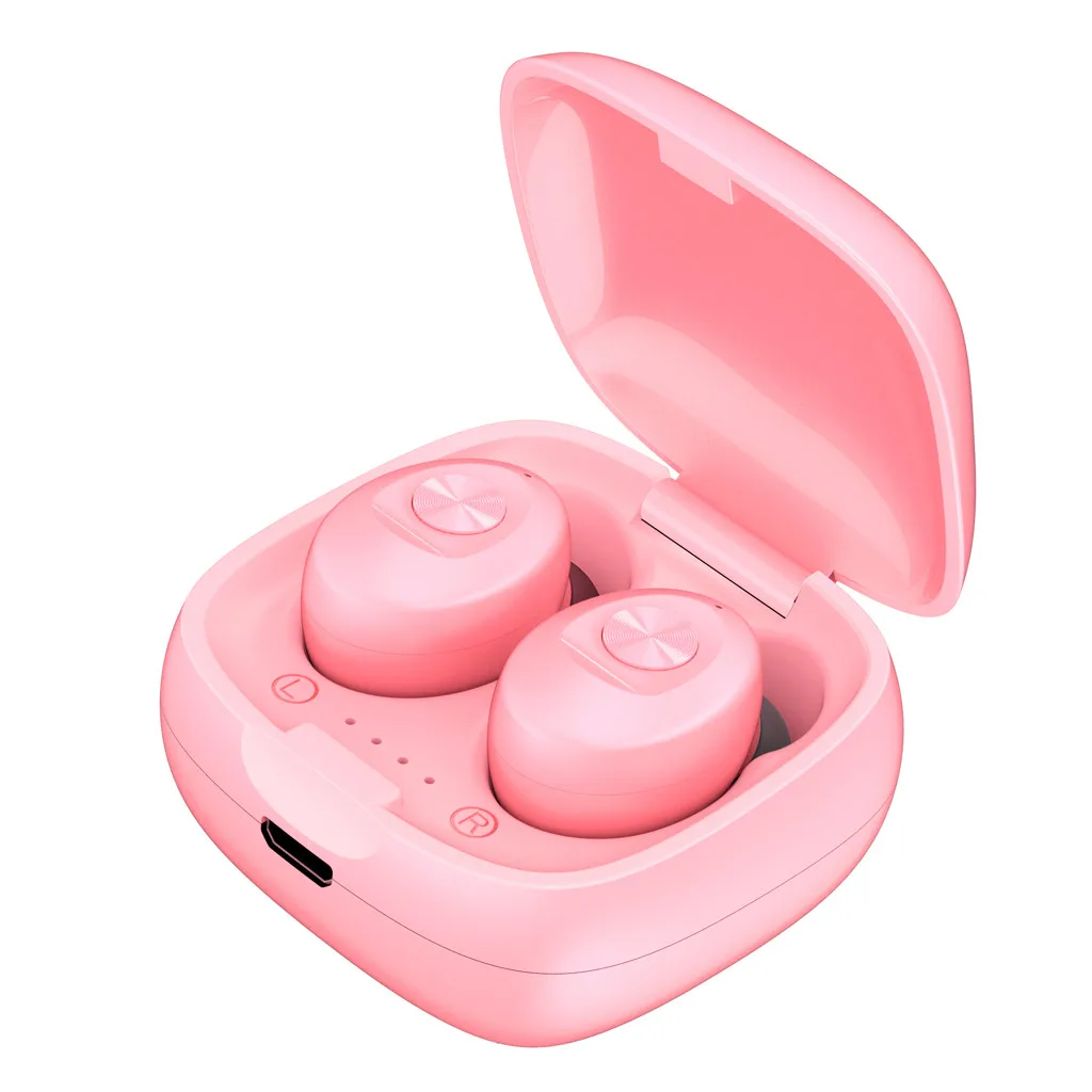Pink XG12 Tws Bluetooth наушники мини беспроводные наушники спортивные наушники гарнитура с зарядным устройством для xiaomi для IPhone - Цвет: Pink