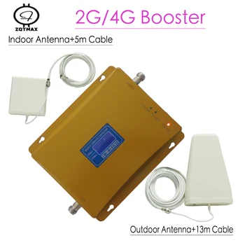 

2G 4G signal booster mobile signal amplifier smartphone lte cellular repeater gsm 1800 intenet data 850mhz Dual Band + antenna
