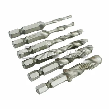 

High Speed 6Pcs M3-M10 HSS Machine Screw Thread Metric Plug Hand Tap Drill Bits