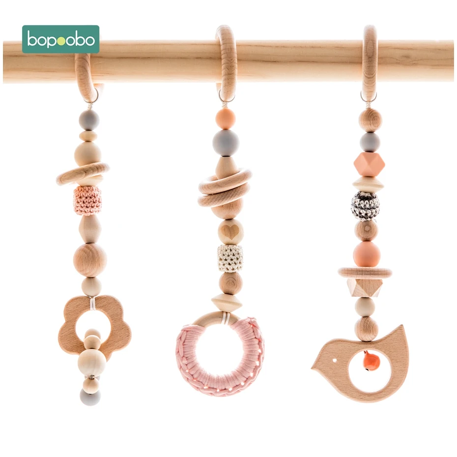 Flower Set Bopoobo 1 набор, Детские деревянные игрушки для детей, для занятий спортом, детский спортивный музыкальный подарок, игрушки для новорожденных, сенсорная структура, подарки для кормящих детей - Цвет: Flower Set