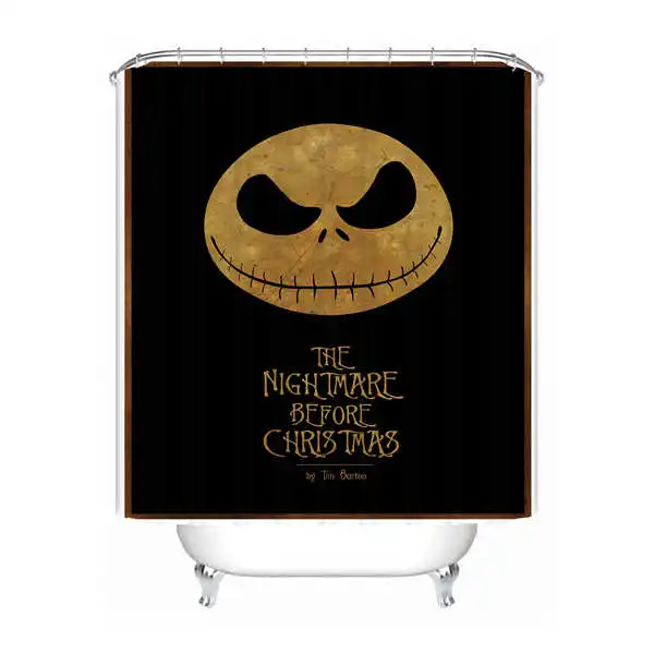 Shower Curtain Пользовательские Кошмар перед Рождеством Водонепроницаемый Душ занавес для дома ванной s крючки полиэстер ткань мульти Sizes180509-47 - Цвет: Shower Curtain