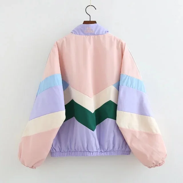Новинка, Женская куртка-бомбер Пастельной расцветки с милой вышивкой, Сувенирная Куртка sukajan, японская куртка для девочек в стиле Харадзюку-85