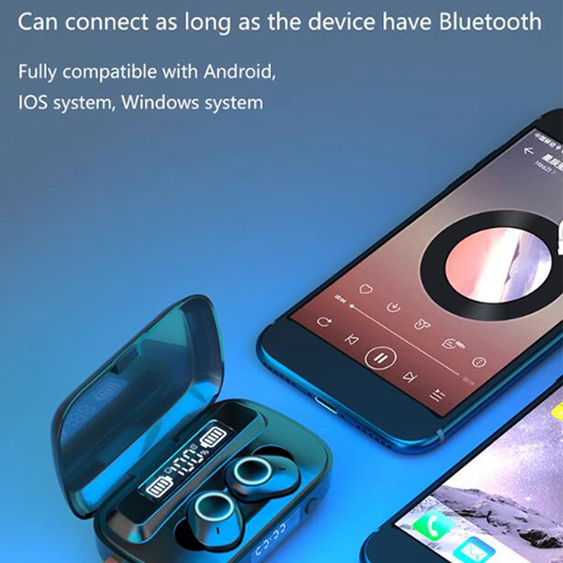 Wireless Head phones Bluetooth 5 0 Earphone TWS F9 HIFI Mini In ear Sports Running Headset Support iOS Android With Microphone