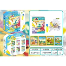 Детская ручная работа, креативная Волшебная книга для рисования, граффити, красочный динозавр, мир воды, альбом для рисования, детский сад, живопись